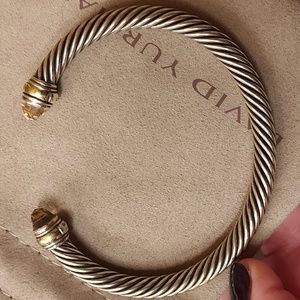 David Yurman 14k gold and sterling 5mm classic cuff